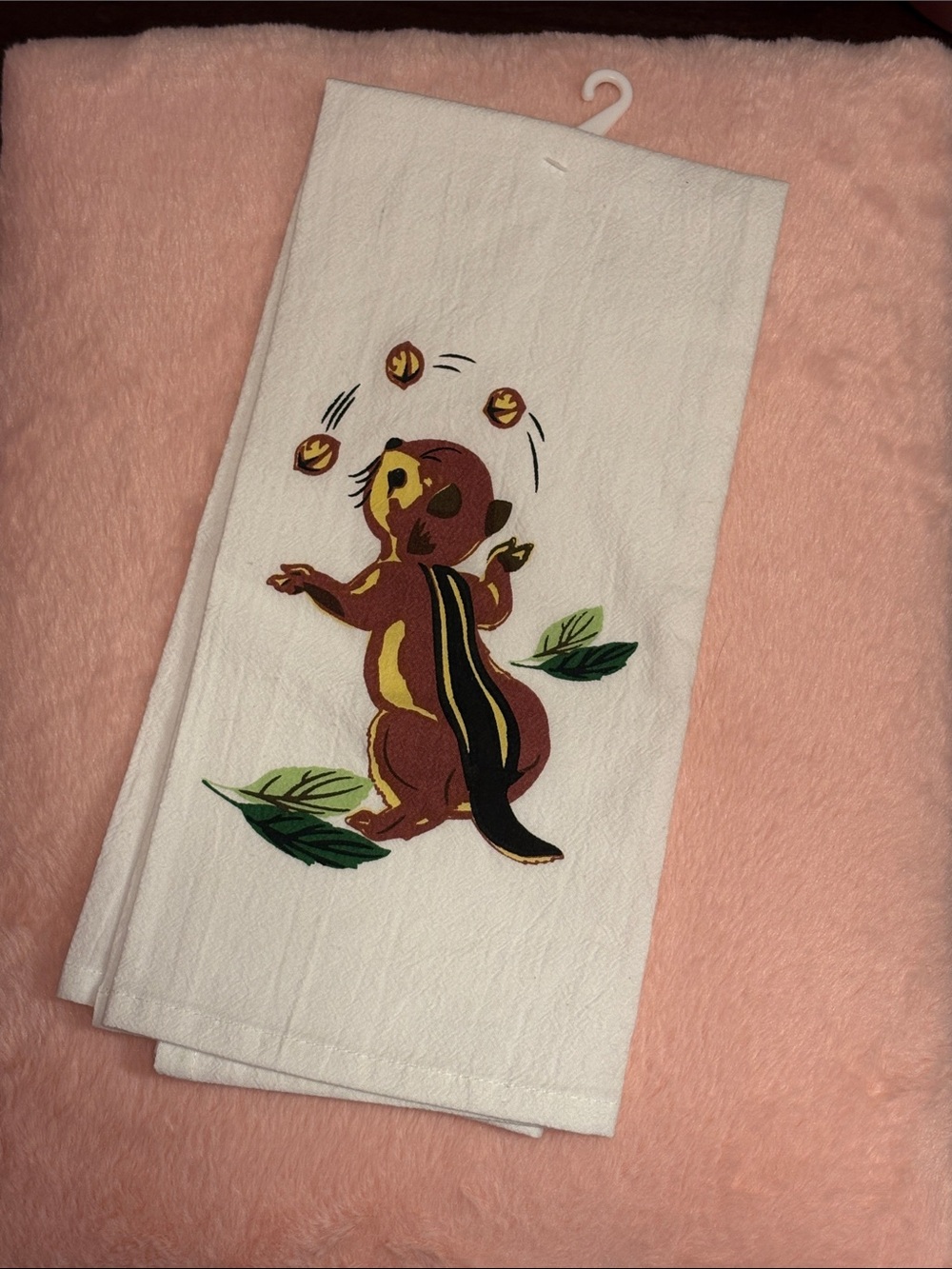 Brand New Retro Chipmink 100% Cotton Flour Sack Tea Towel